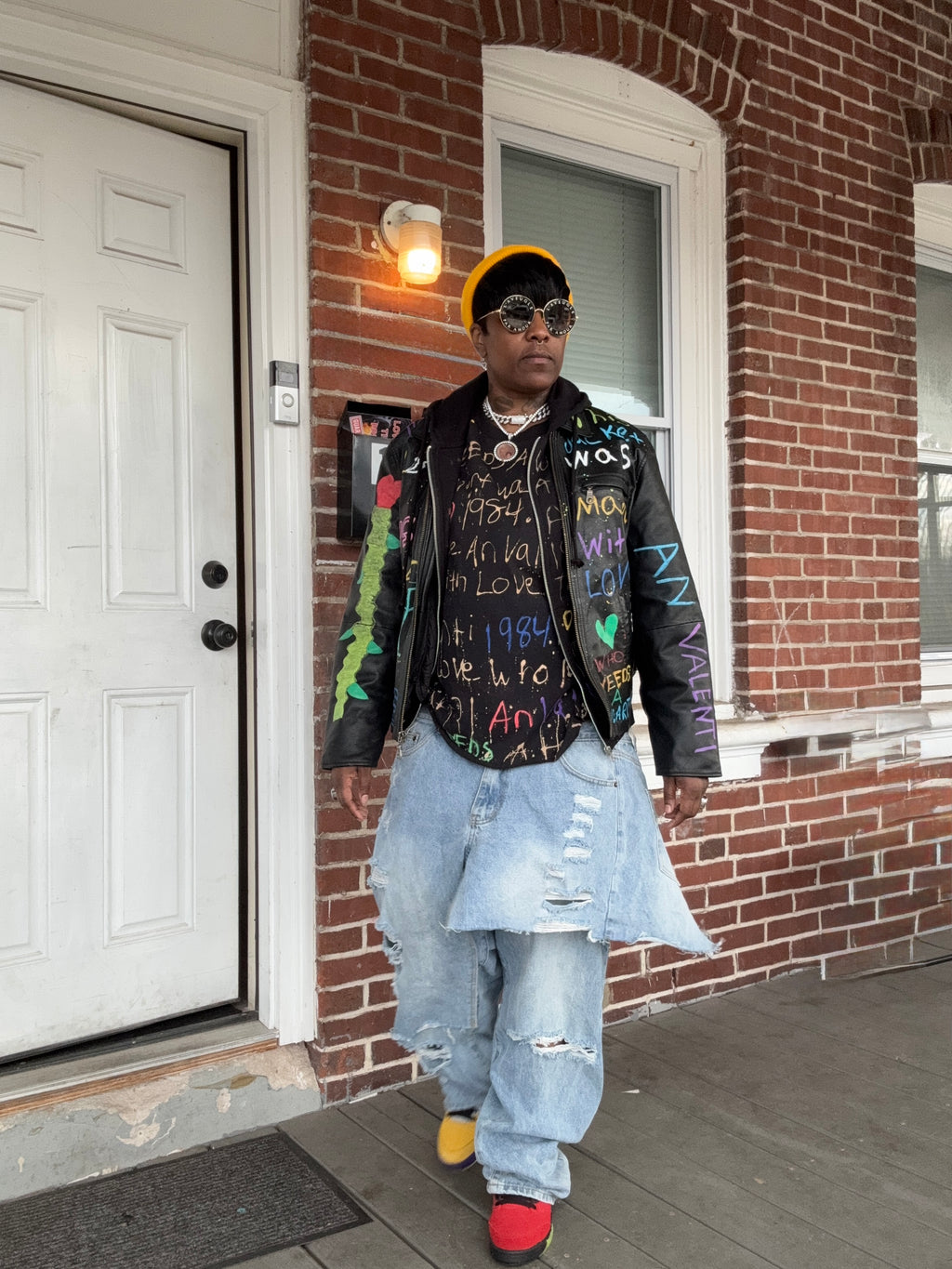 An Valenti “Doodle” Leather Jacket