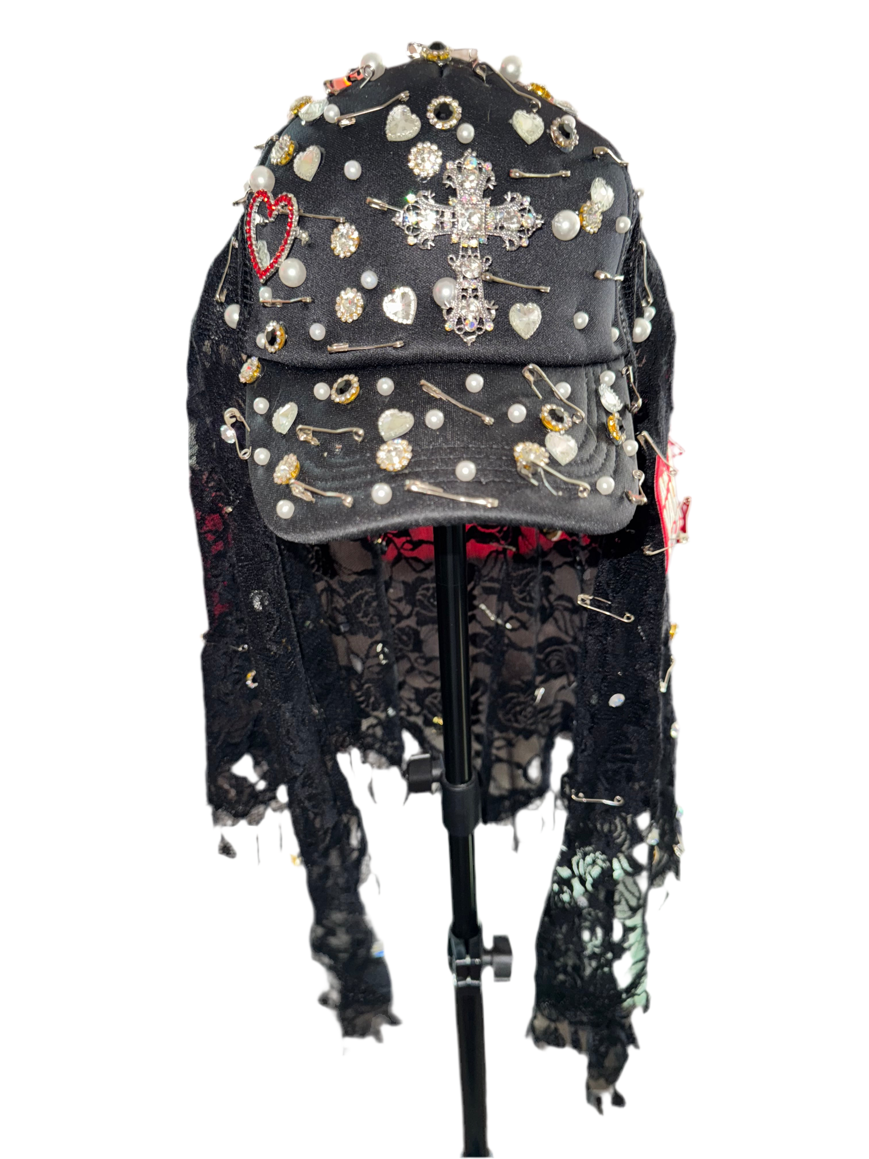 An Valenti Veil Trucker Hat