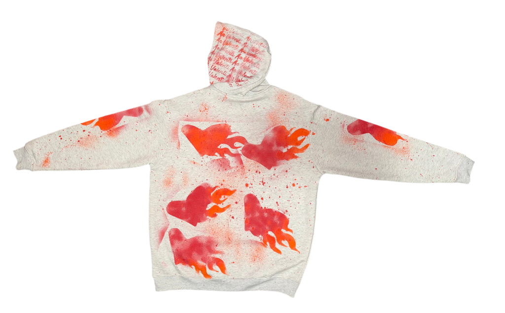 An Valenti Flame Heart Hoodie
