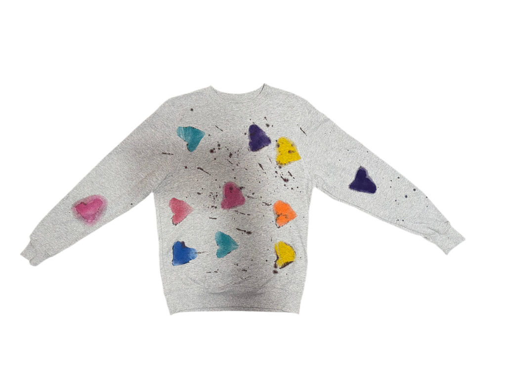 An Valenti Colorful Heart Sweatshirt