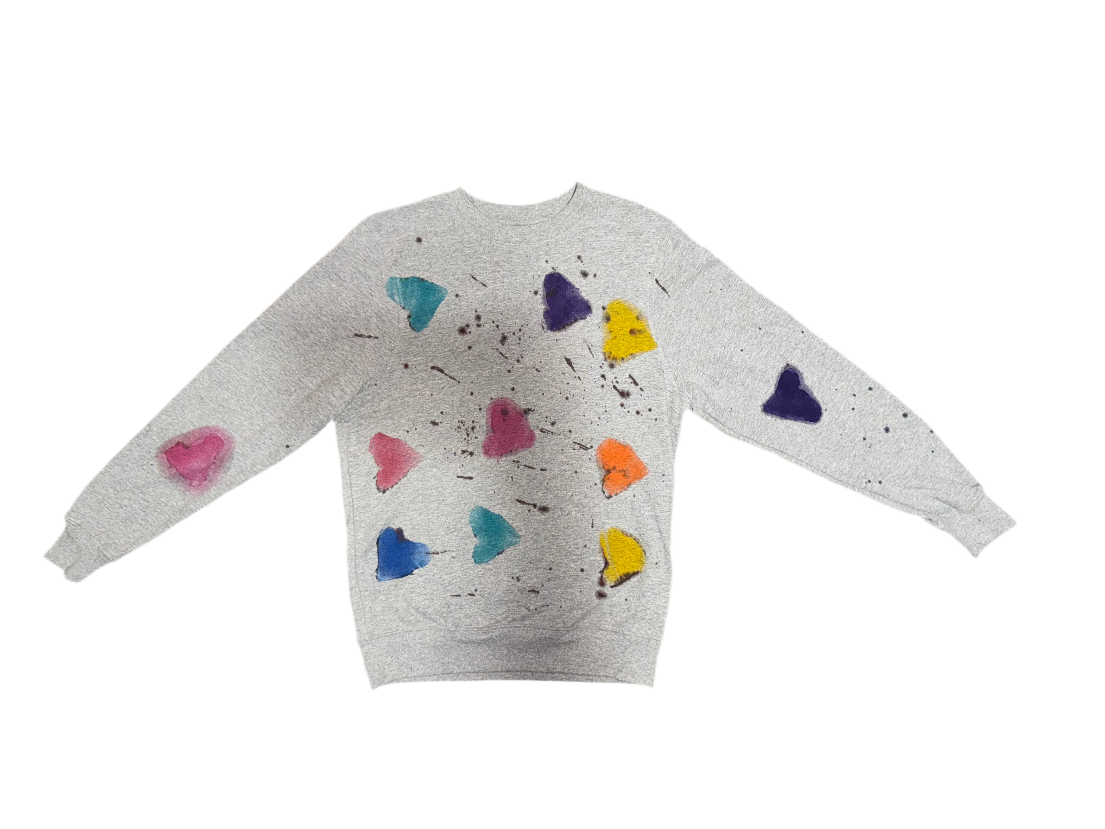 An Valenti Colorful Heart Sweatshirt