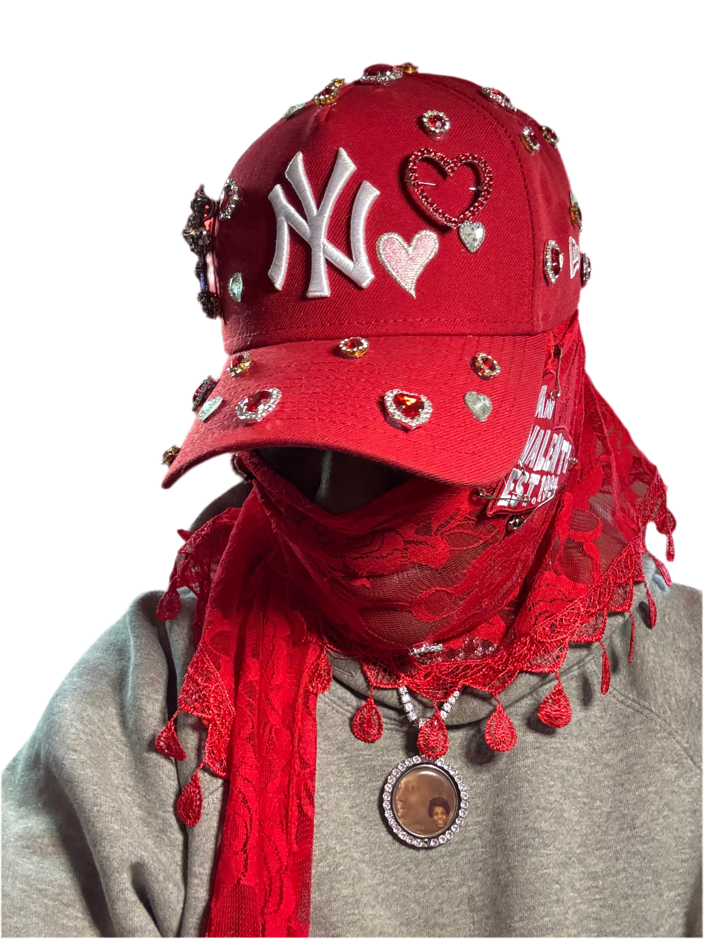 An Valenti Veil Fitted Hat