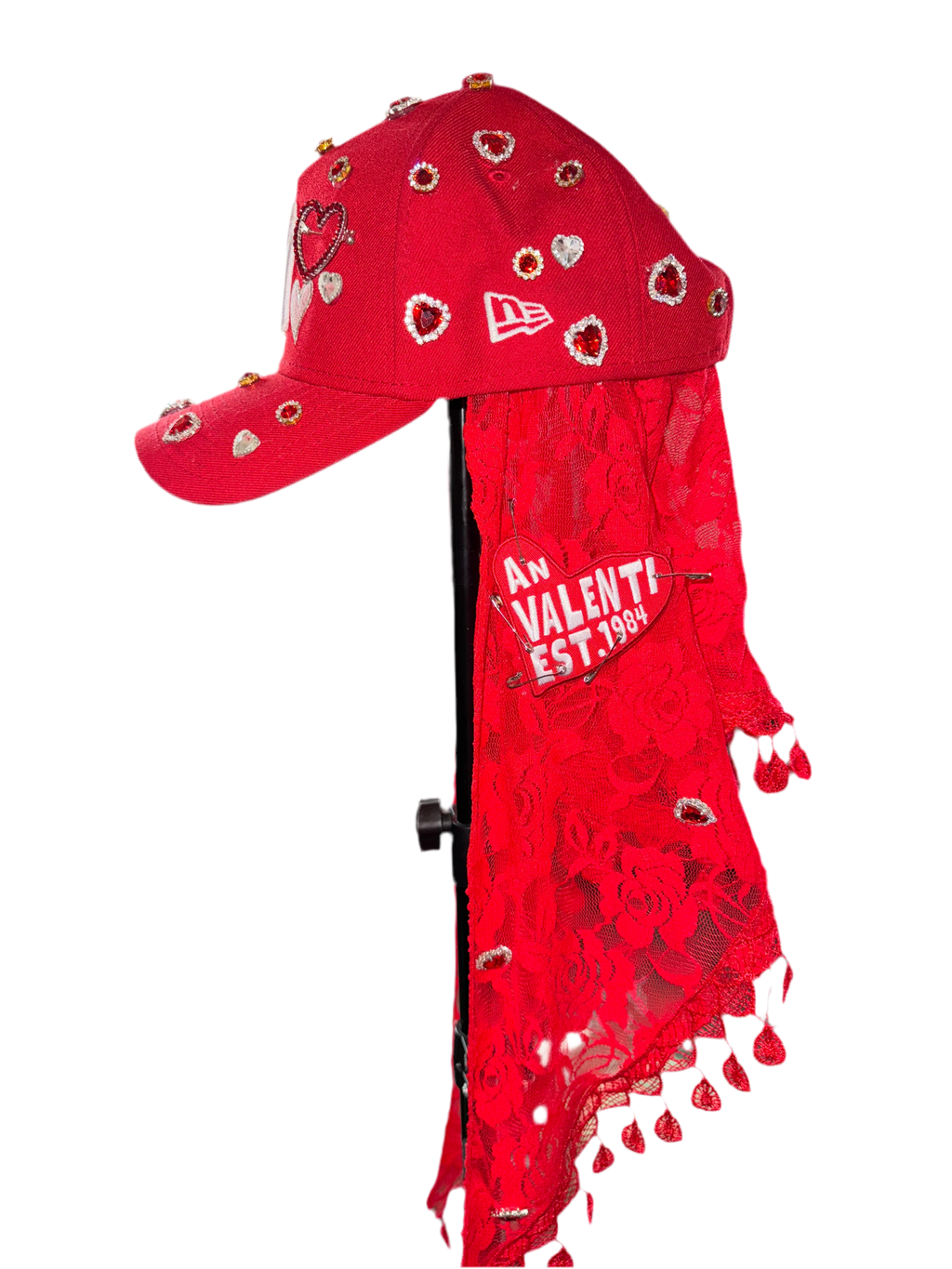 An Valenti Veil Fitted Hat