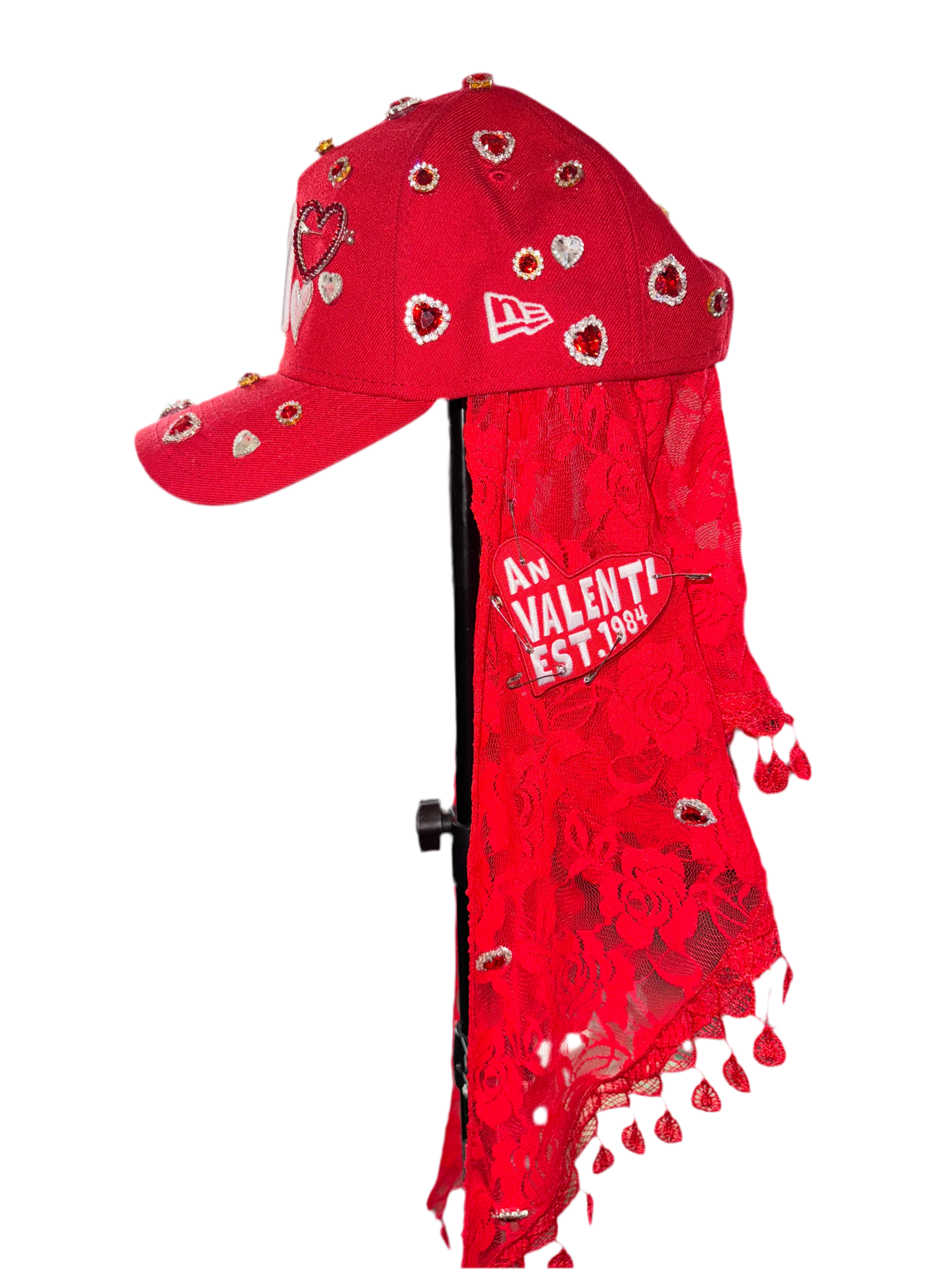 An Valenti Veil Fitted Hat