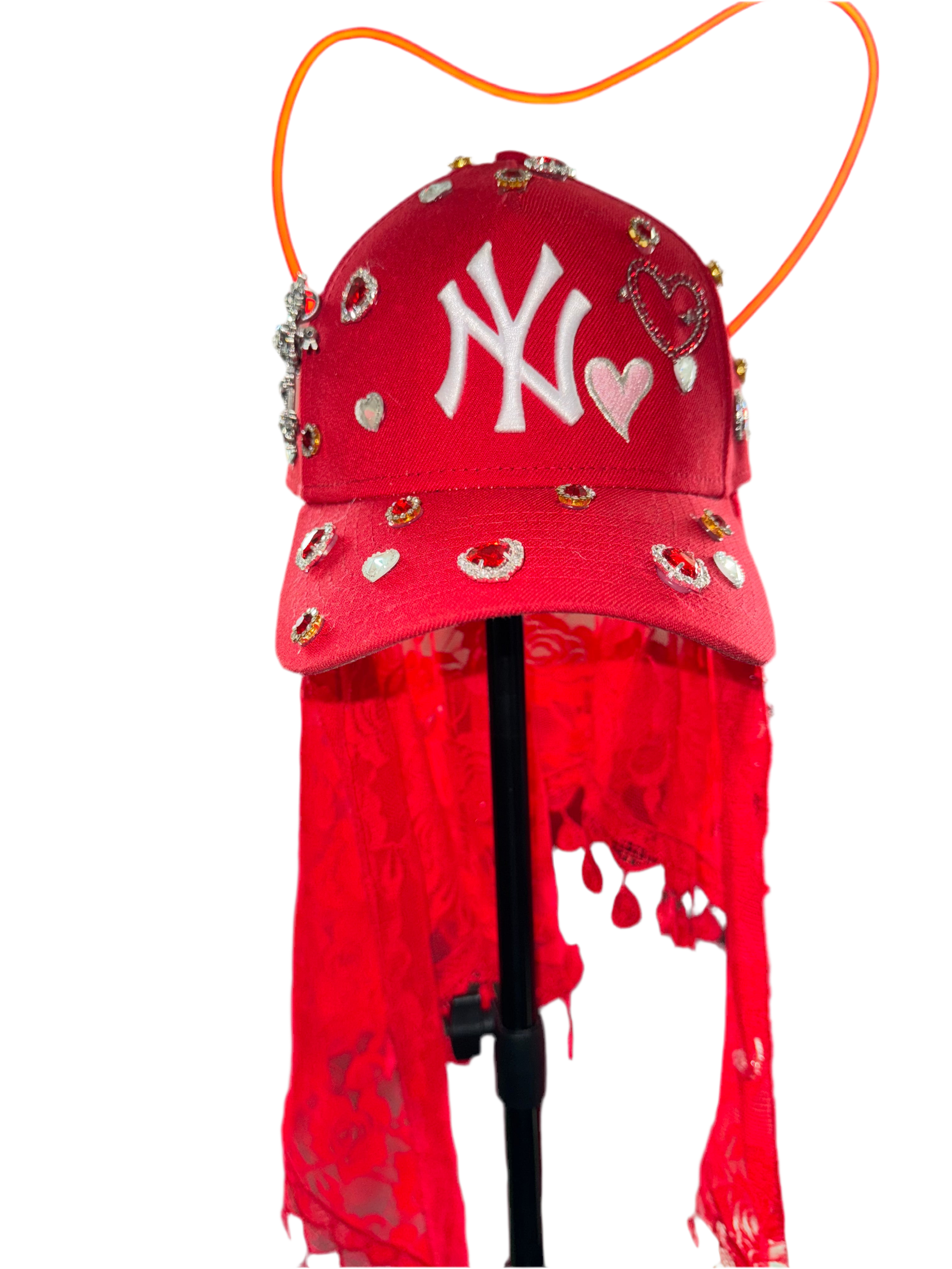 An Valenti Veil Fitted Hat