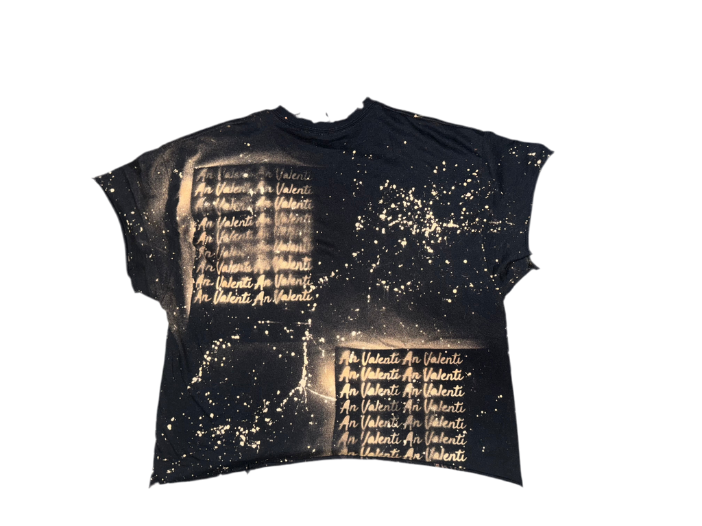 An Valenti Silhouette Bleach Crop Tee