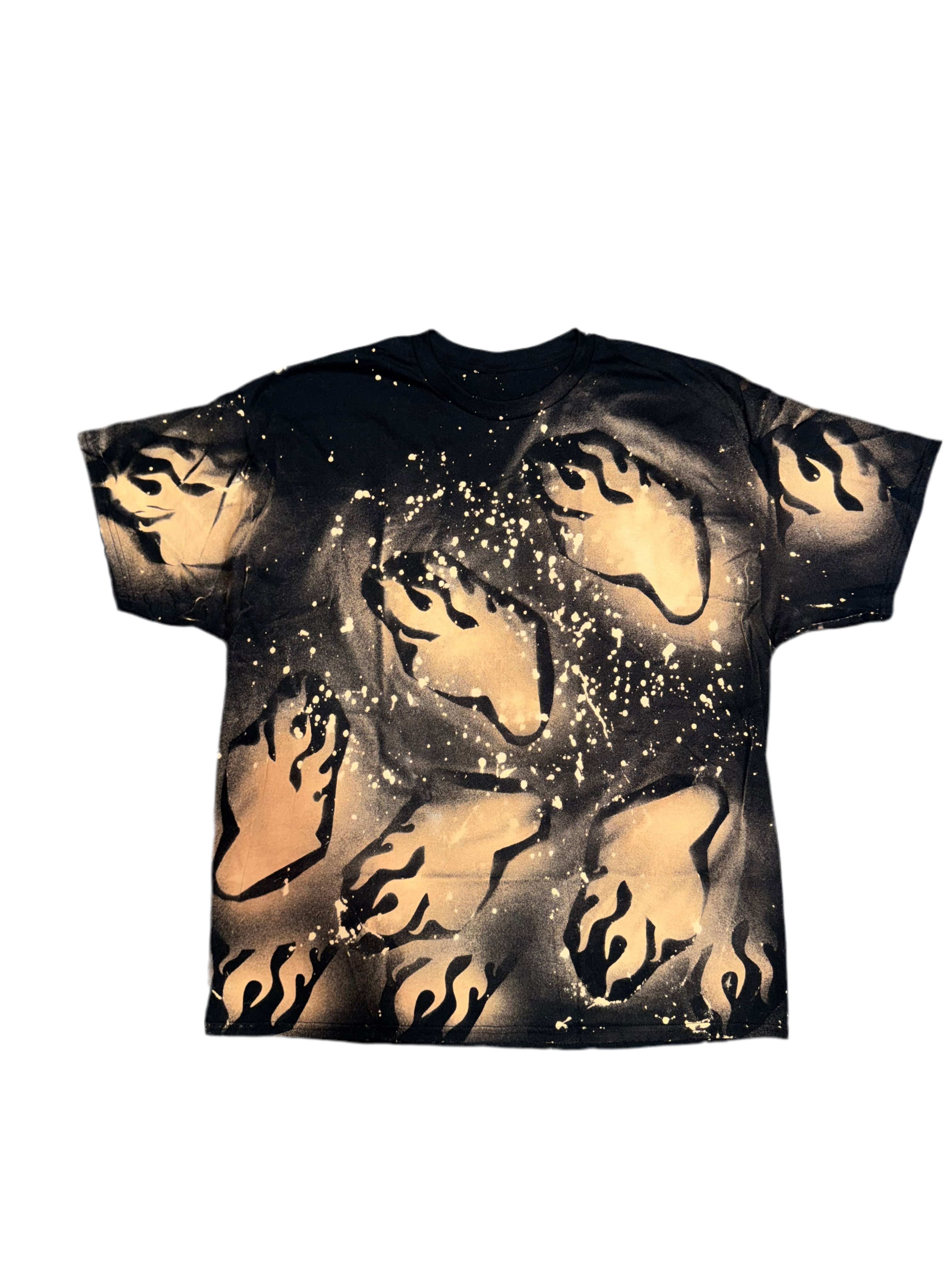 An Valenti Bleach Heart Flame Tee