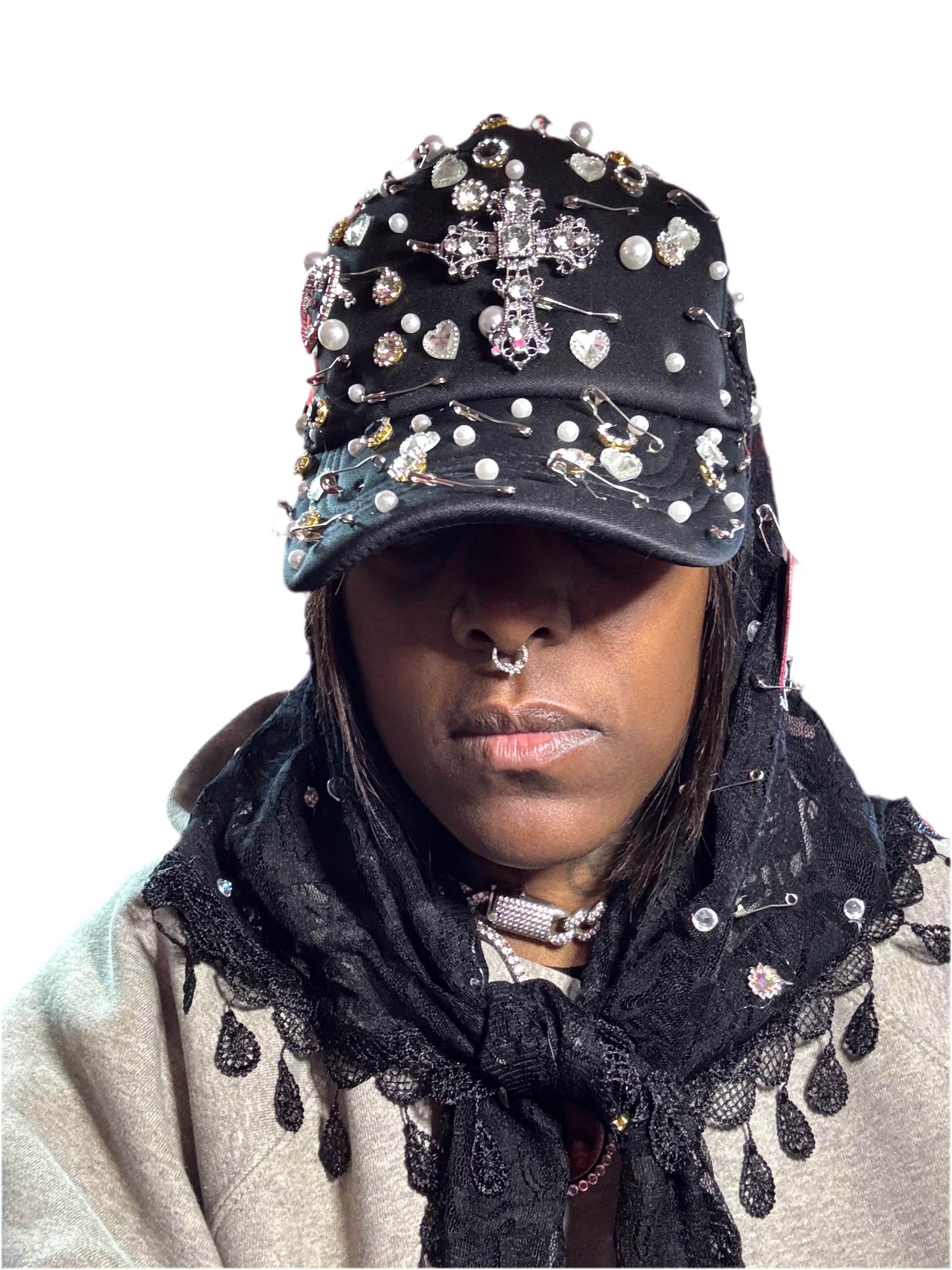 An Valenti Veil Trucker Hat